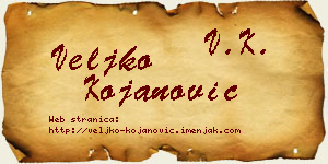 Veljko Kojanović vizit kartica